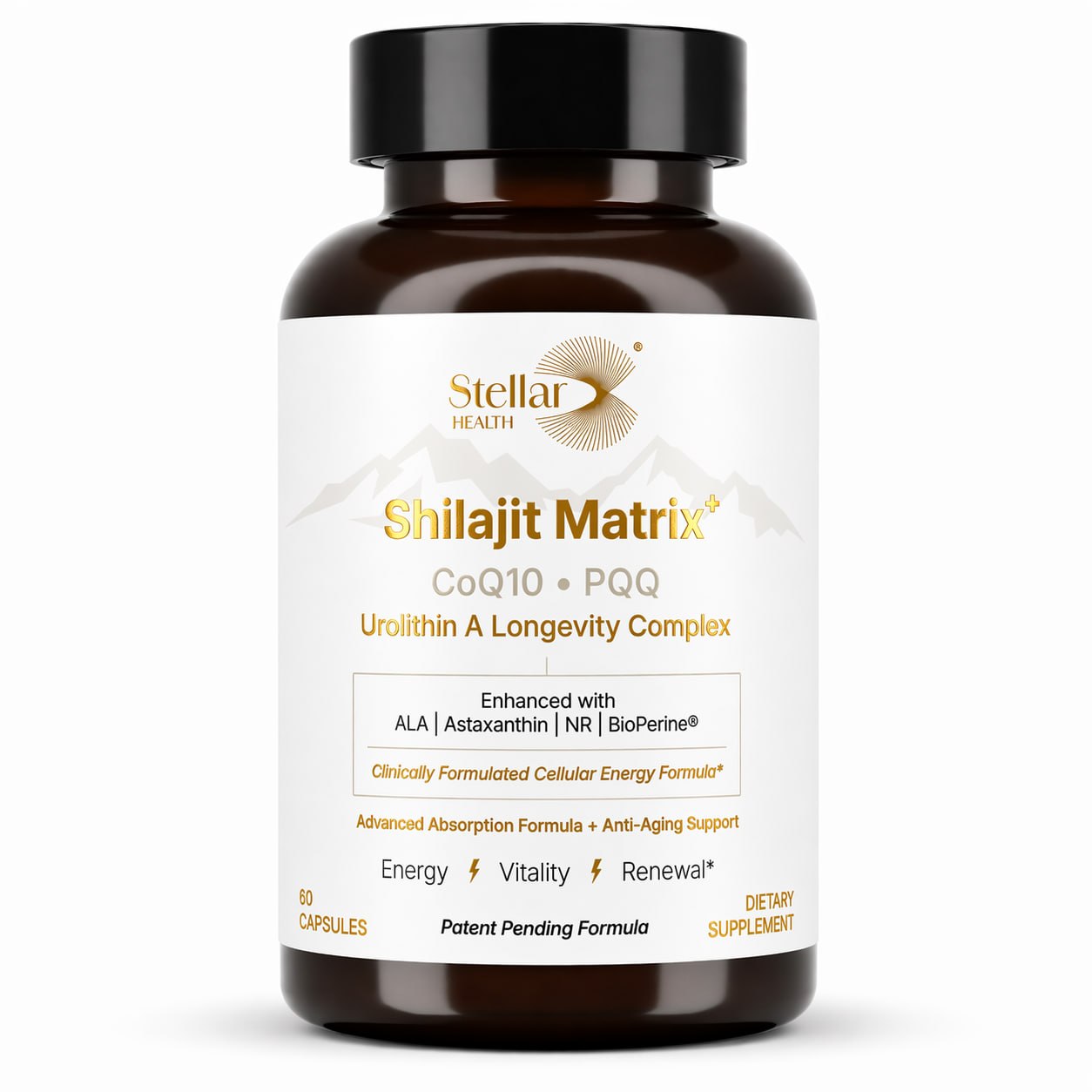 Stellar Shilajit Matrix+, front view
