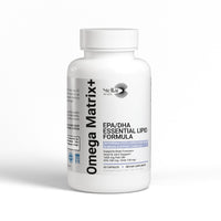 Omega Matrix+ EPA DHA fish oil softgels bottle - heart and brain health support - Stellar Health Labs