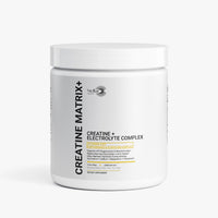 Stellar Health Labs Creatine + Electrolytes lemon powder tub — 30 servings — 5 g creatine monohydrate plus electrolytes per scoop.